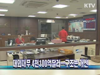 대외채무 4천100억달러···구조는 개선