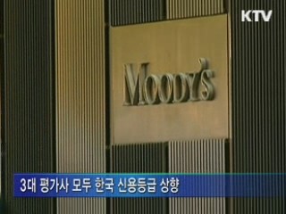 3대 평가사 모두 한국 신용등급 상향