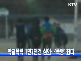 학교폭력 1만7천건 심의…'폭행' 최다
