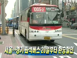 서울 - 경기 좌석버스 20일부터 환승할인