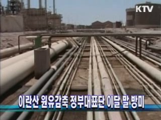 이란산 원유감축 정부대표단 이달 말 방미