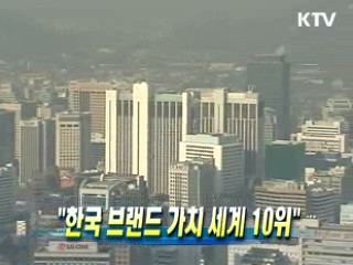 한국 브랜드 가치 세계 10위