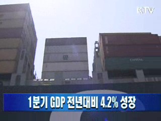 1분기 GDP 전년대비 4.2% 성장