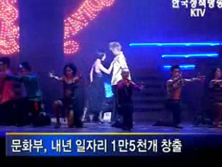 문화예술·체육, 일자리 1만5천개
