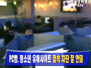 PC방 청소년 유해사이트 접속 차단 잘 안돼