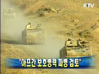 유명환 장관 "아프간 보호병력 파병 검토"