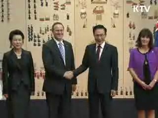 한·뉴질랜드 정상 "한국 지지 감사"