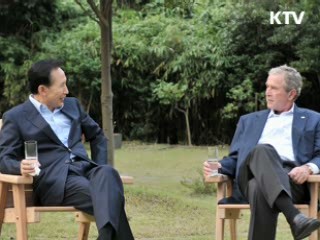 이 대통령-부시, 9개월만의 재회