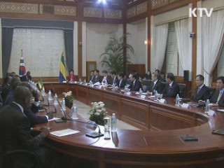 한·가봉 정상회담…석유·광물 개발협력 강화