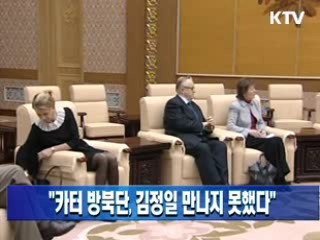 "카터 방북단, 김정일 만나지 못했다"