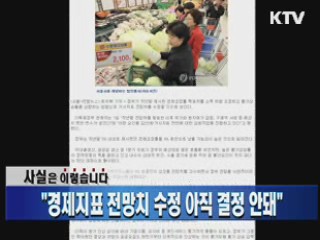 "경제지표 전망치 수정 아직 결정 안돼"