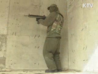 땀으로 혹한 녹이는 해병대 훈련현장