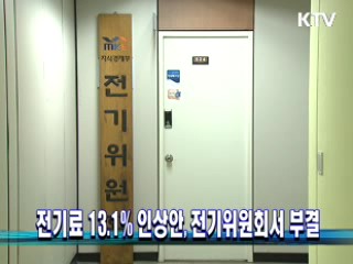 전기료 13.1% 인상안, 전기위원회서 부결