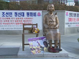 '소녀상 말뚝' 항의 일본대사관 차량 돌진