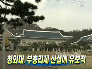청와대, 부총리제 신설에 유보적
