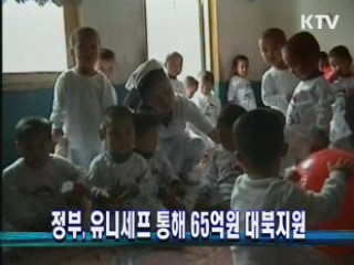 정부, 유니세프 통해 65억원 대북지원