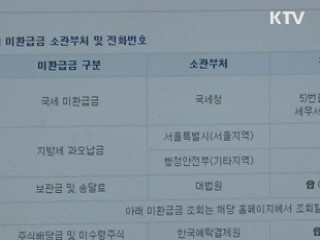 미환급금 '한번에' 찾는다