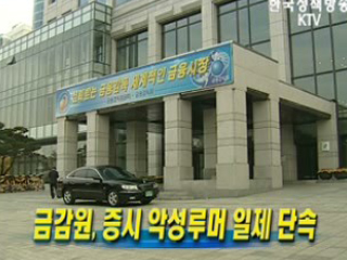 금감원, 증시 악성루머 일제 단속