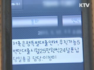 휴대전화 대출 문자 기승 '속지 마세요'