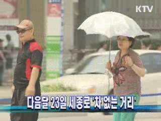 다음달 23일 세종로 '차 없는 거리'