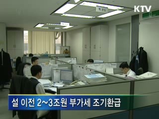 부가세 조기환급···자금난 해소
