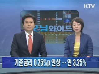 기준금리 0.25%p 인상 …연 3.25% 