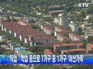 직업·학업 등으로 7가구 중 1가구 '이산가족'