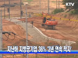 지난해 지방공기업 36% '3년 연속 적자'