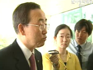 반기문 외교통상부 장관 `UN사무총장 되면 북핵해결 노력`