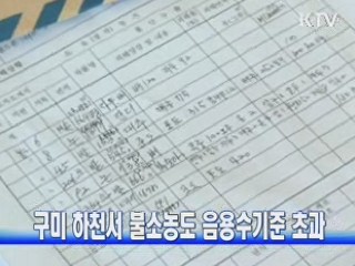 구미 하천서 불소농도 음용수기준 초과