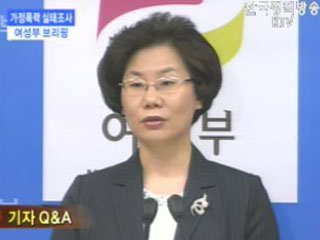 여성부 브리핑 - 가정폭력 실태조사