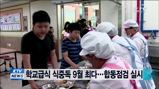 학교급식 식중독 9월 최다…합동점검 실시