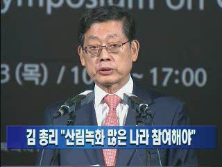 김 총리 "산림녹화 많은 나라 참여해야"