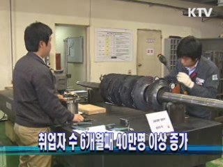 취업자 수 6개월째 40만명 이상 증가