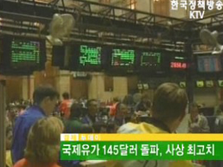 국제유가 145달러 돌파, 사상 최고치 