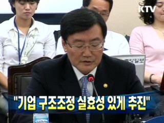 "기업 구조조정 실효성 있게 추진"