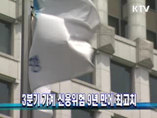  3분기 가계 신용위험 9년 만에 최고치 