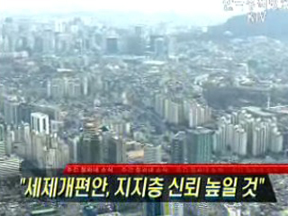 세제개편안, 지지층 신뢰 높일 것