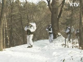 땀으로 혹한 녹이는 해병대 훈련현장