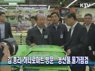 김 총리, 하나로마트 방문···농산물 물가점검