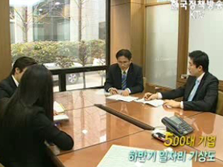 500대 기업, 하반기 일자리 기상도