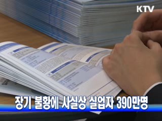 장기 불황에 사실상 실업자 390만명