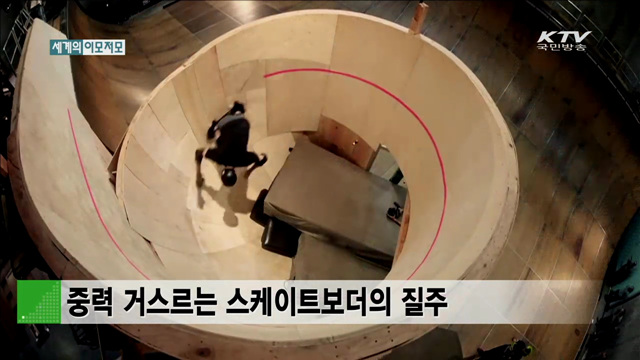 중력 거스르는 스케이트보더의 질주 [세계 이모저모]