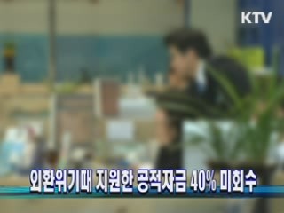 외환위기때 지원한 공적자금 40% 미회수