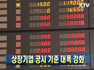 상장기업 공시 기준 대폭 강화