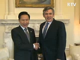 이 대통령 런던 도착...한·영 정상회담