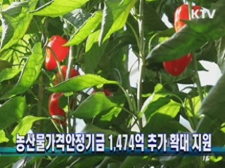 농산물가격안정기금 1,474억 추가 확대 지원