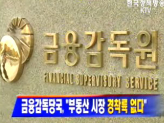 금융감독당국, 부동산 시장 경착륙 없다