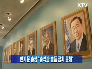 반기문 총장 "충격과 슬픔 금치 못해"