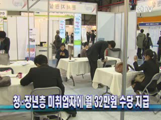 청·장년층 미취업자에 월 32만원 수당 지급 